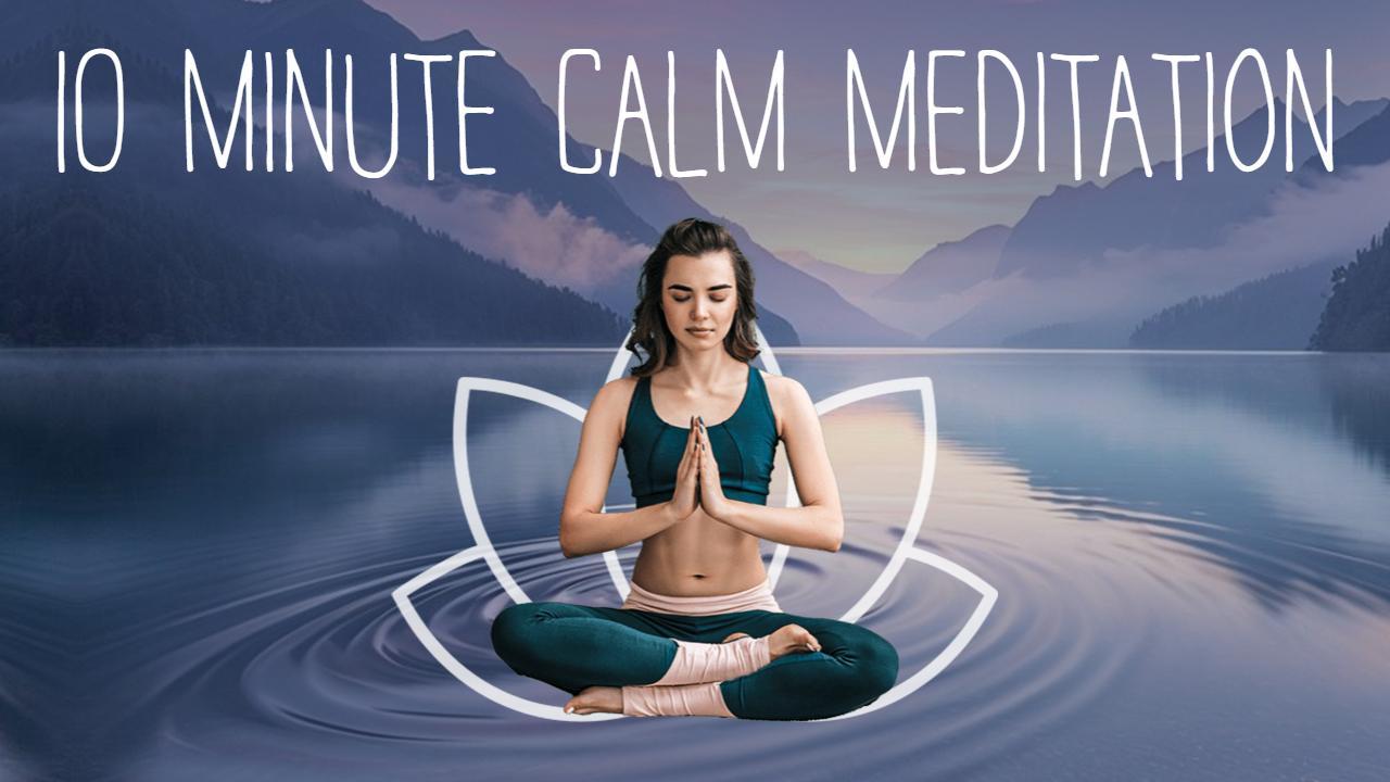 Tranquil Water Lotus Calm Meditation YouTube Thumbnail Template
