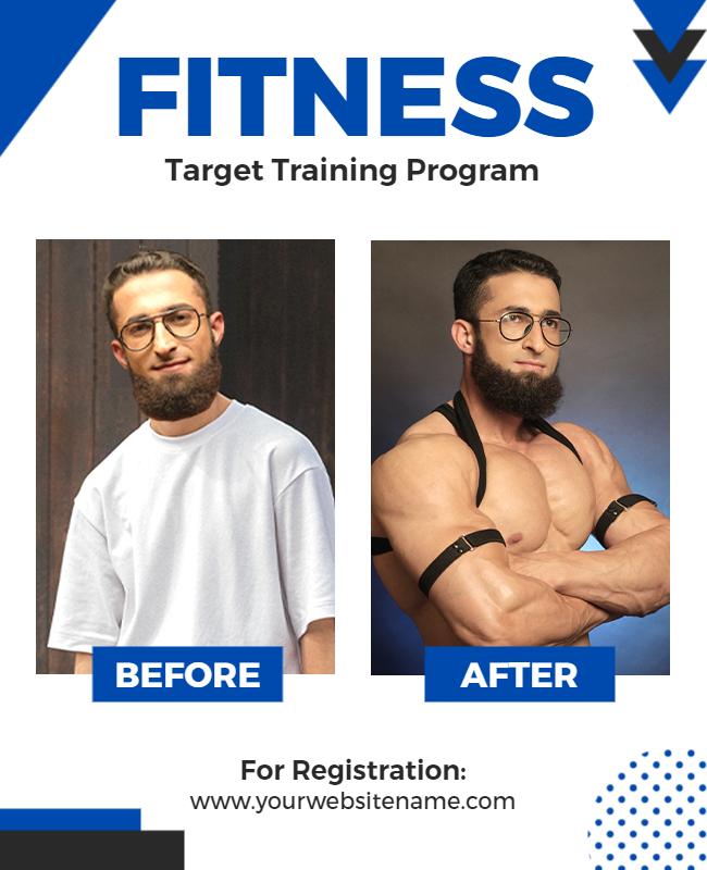 Transformational Fitness Training Results Flyer Template