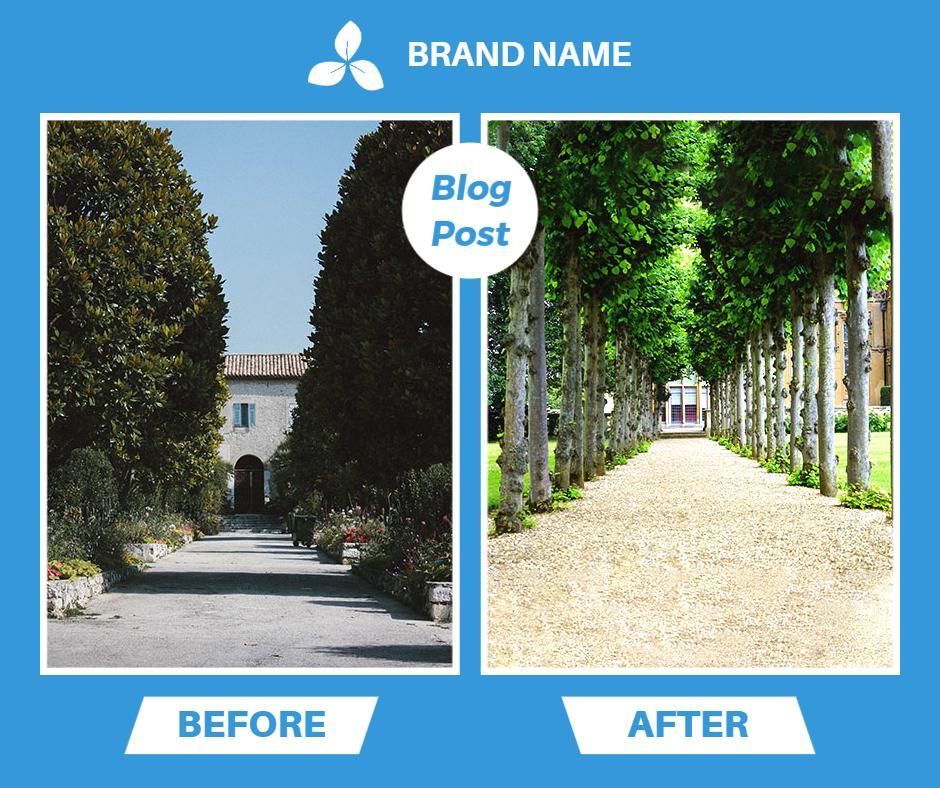 Transformative Nature Landscape Before and After Poster Template
