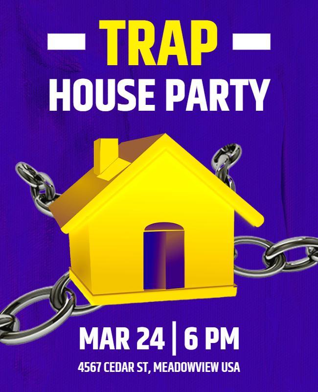 Trap Music House Party Flyer Template