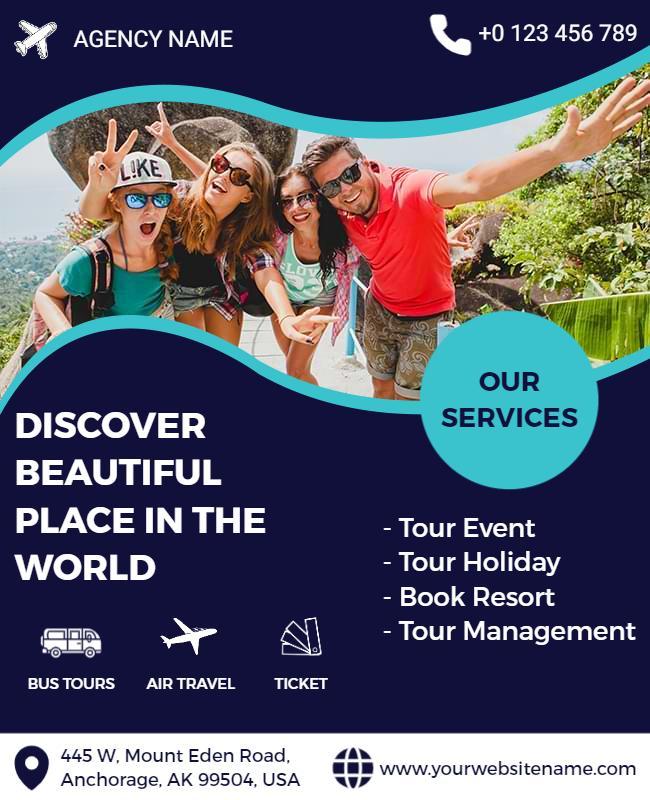 Travel Adventure Booking Services Flyer Template