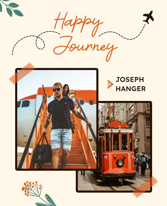 Travel Adventure Happy Journey Theme Poster Template