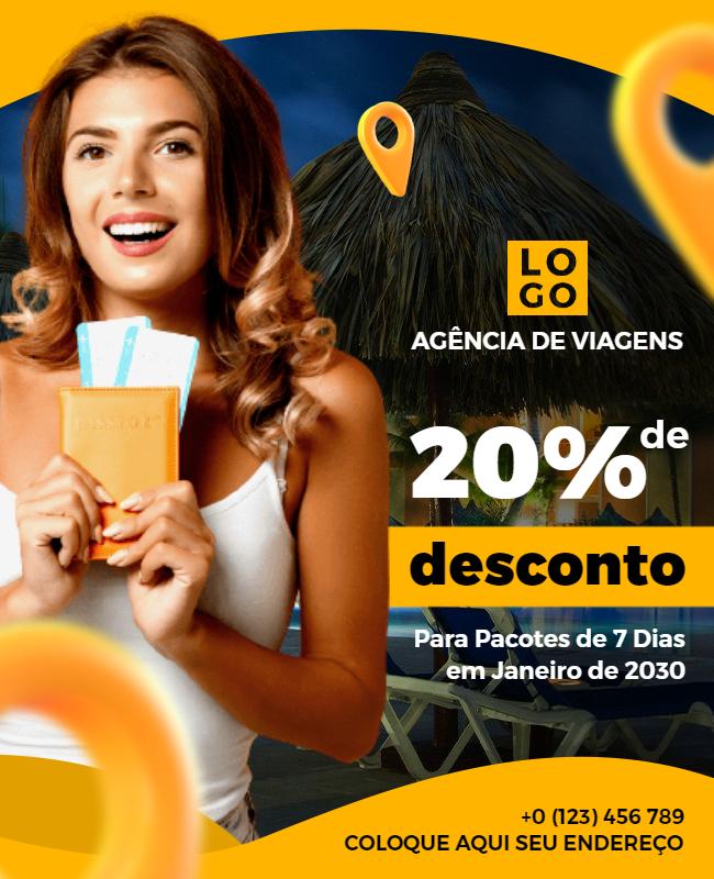 Travel Agency Discount Offer Flyer Template