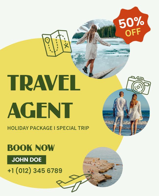 Travel Agency Special Holiday Trip Offer Flyer Template