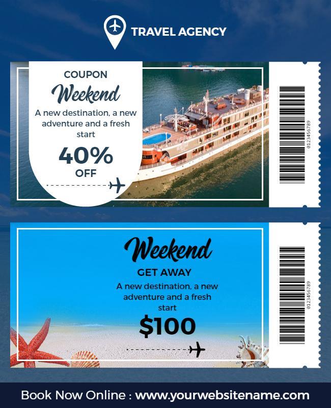 Travel Agency Weekend Cruise Deal Flyer Template