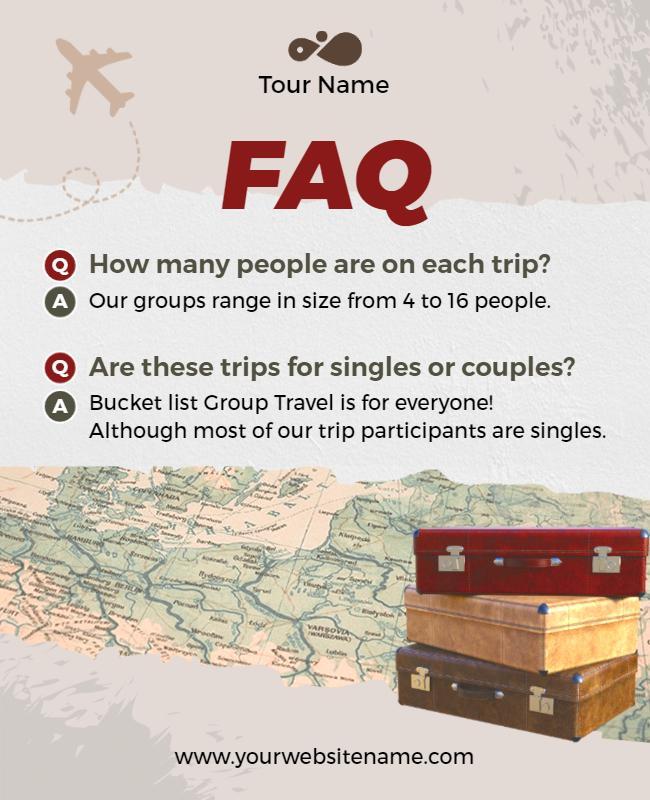 Travel Faq Information Flyer Template