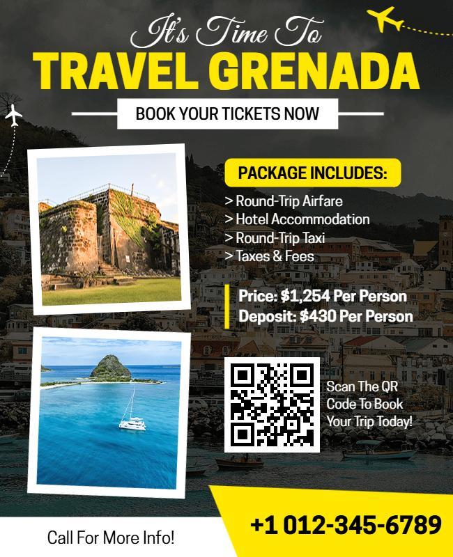 Travel Grenada Tourism Package Flyer Template