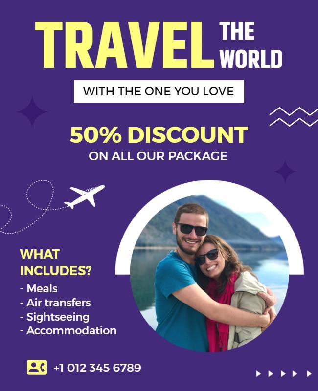 Travel Package Discount Offer Flyer Template