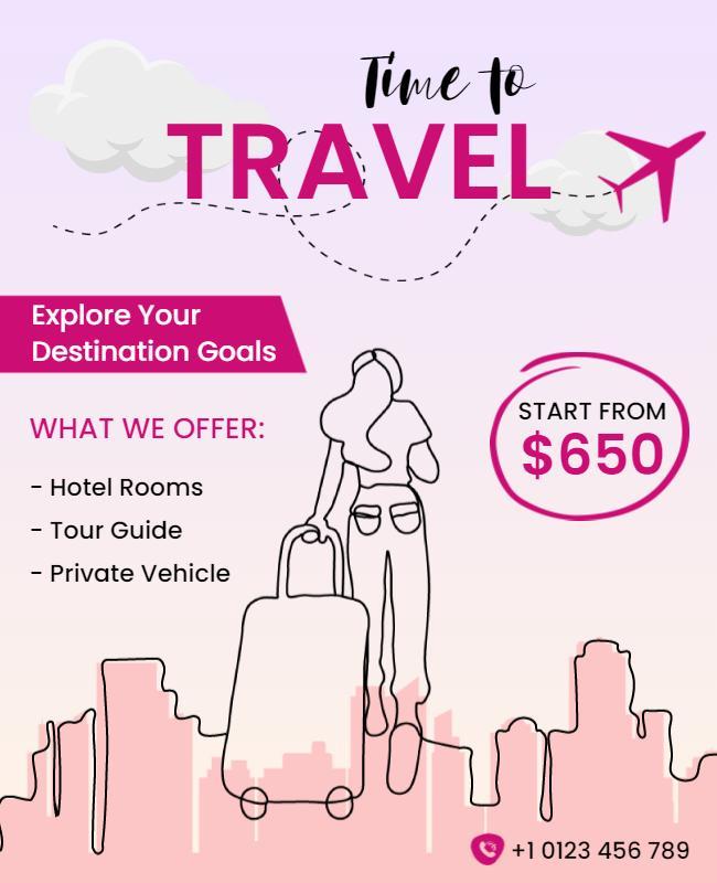 Travel Package Promotion Flyer Template