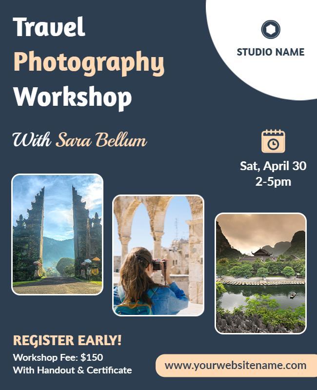 Travel Photography Workshop Event Flyer Template