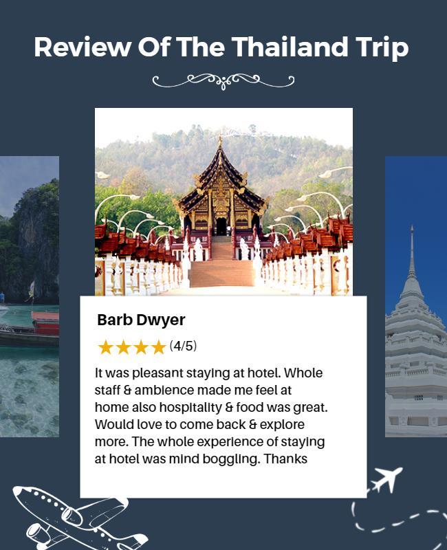 Travel Review of Beautiful Thailand Experience Poster Template
