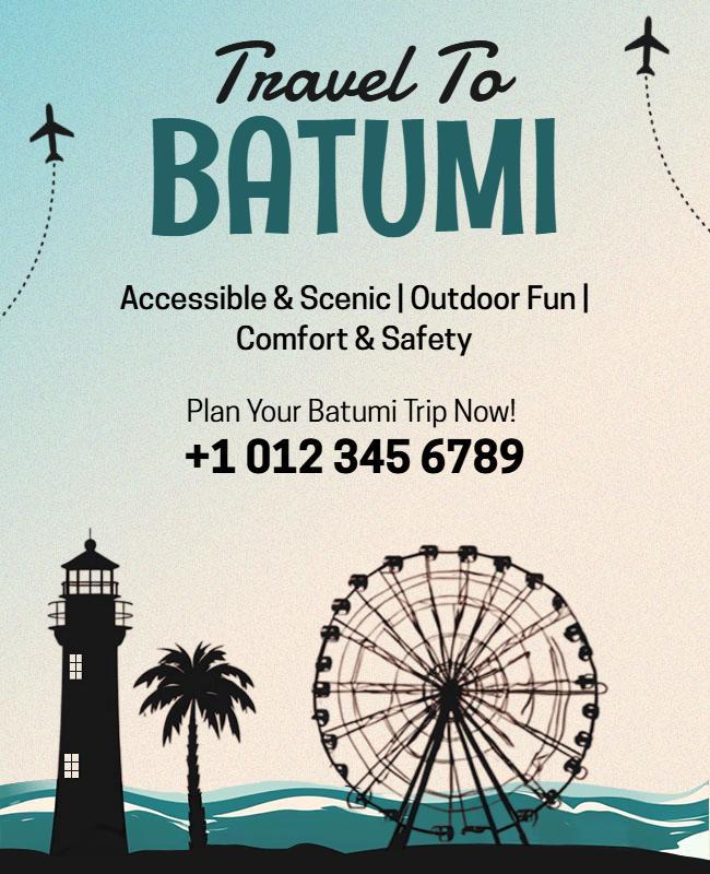 Travel to Batumi Adventure Experience Flyer Template