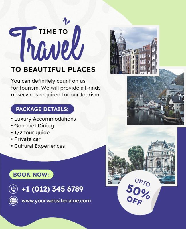 Travel to Beautiful Destinations Flyer Template