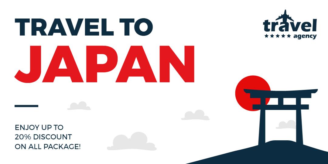 Travel to Japan with Discount Offer Travel Tarpaulins Template