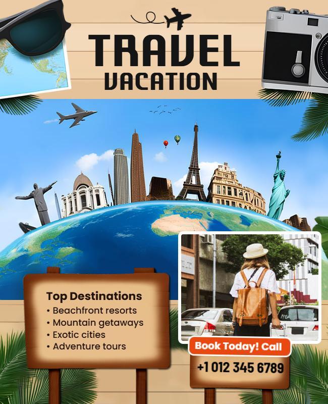 Travel Vacation Tours Flyer Template