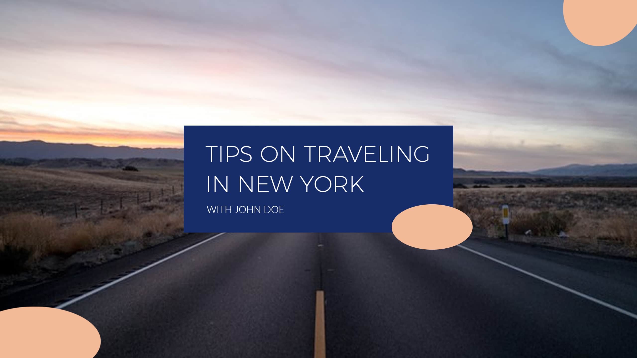 Traveling Tips for Exploring New York with John Doe YouTube Banner Template