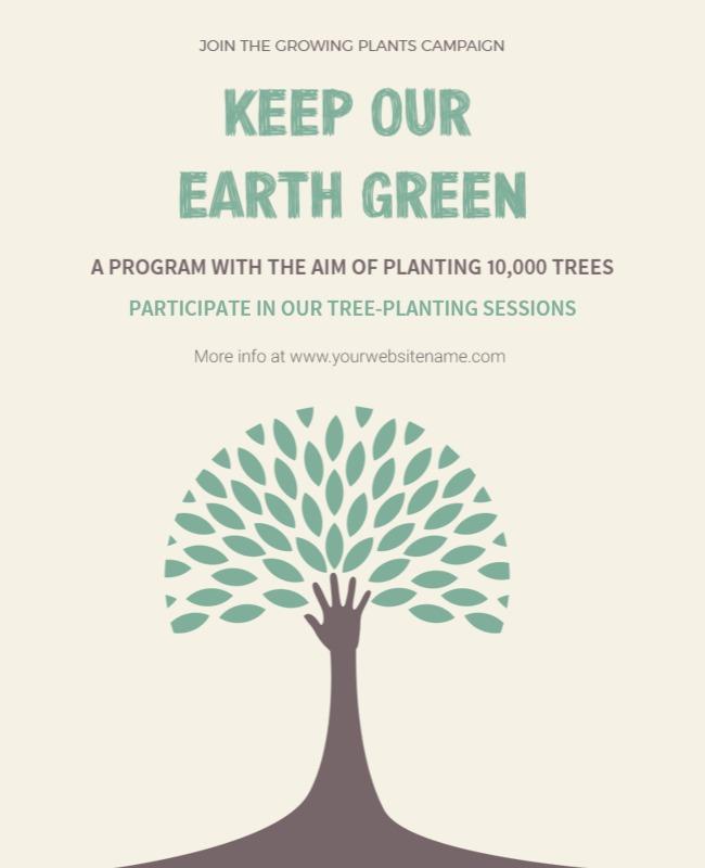 Tree Planting Campaign Event Flyer Template