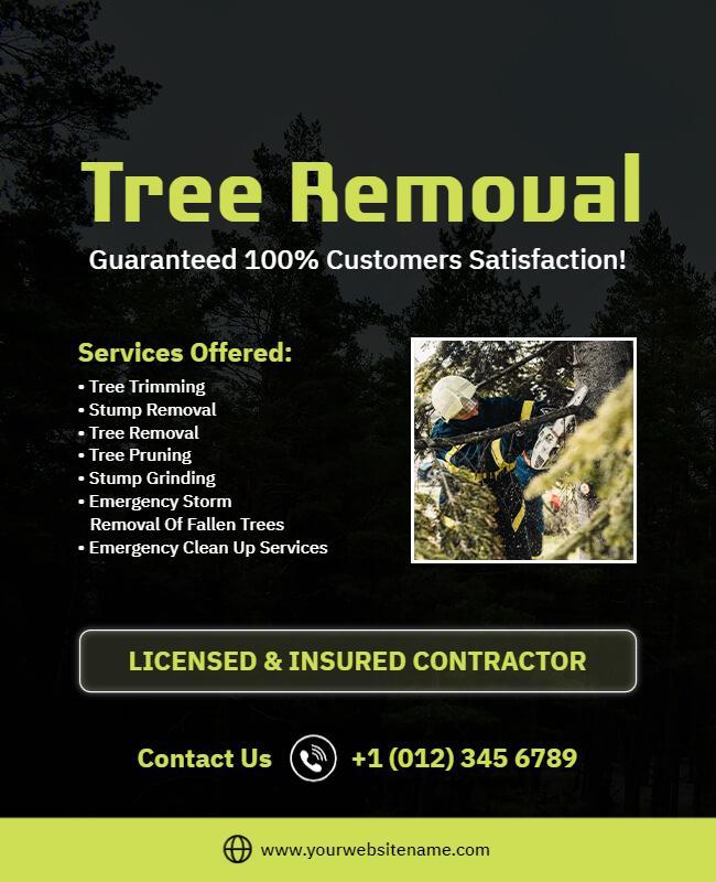 Tree Removal and Landscaping Services Flyer Template