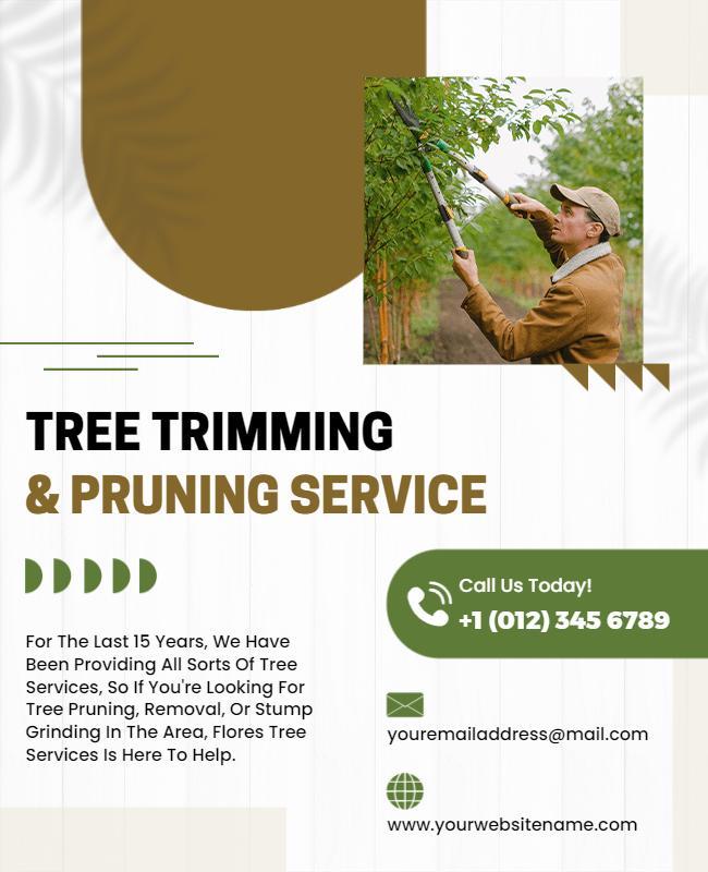 Tree Trimming and Pruning Service Flyer Template