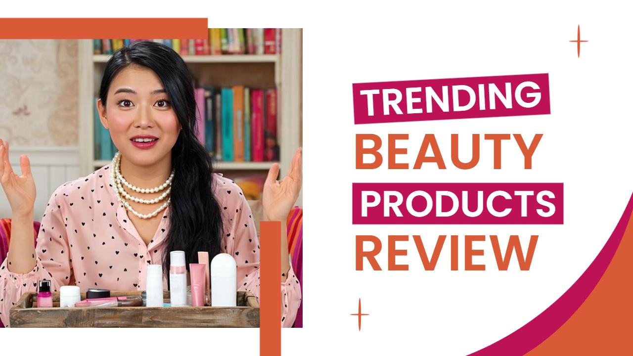 Trending Beauty Products Review YouTube Thumbnail Template