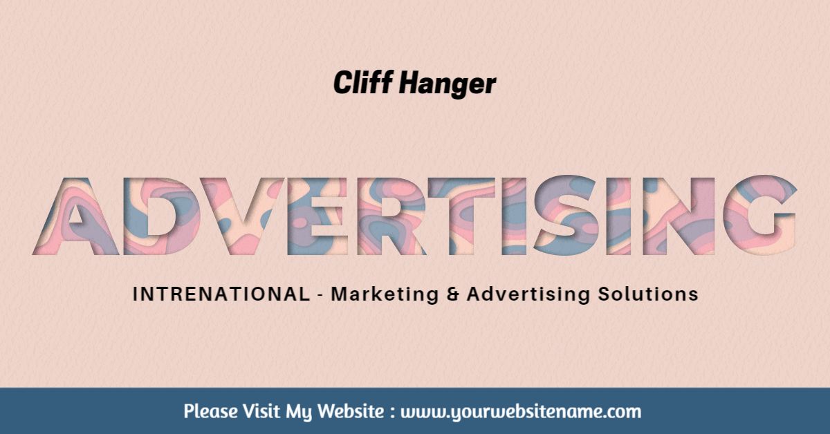 Trendy Advertising Solutions with Pink and Blue Colors Facebook Ad Template