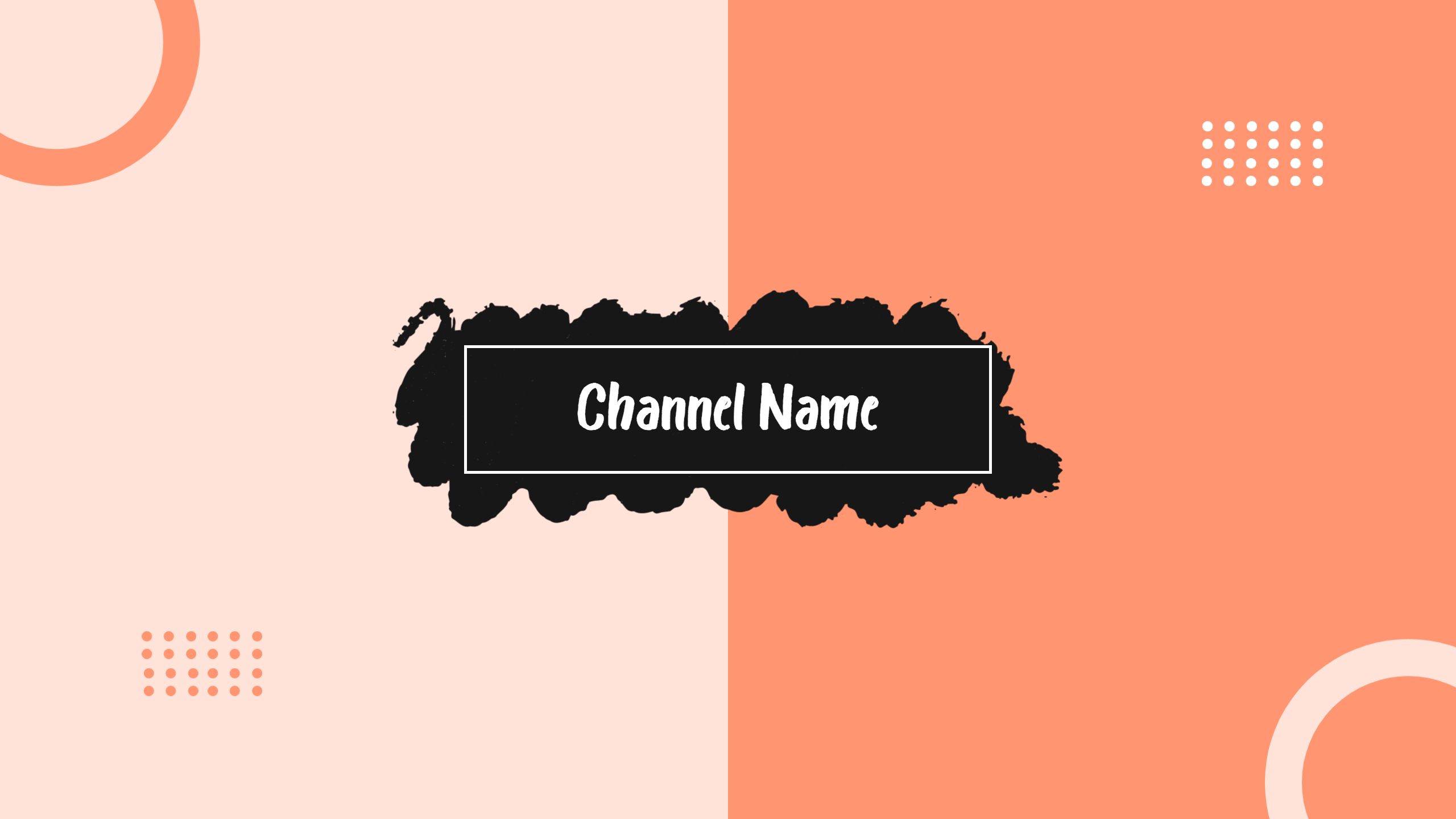 Trendy Coral and Peach Design for YouTube Channel Banner Template