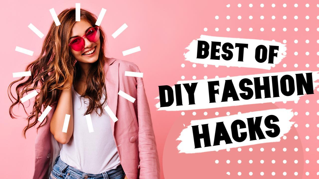 Trendy DIY Fashion Hacks Ideas YouTube Thumbnail Template