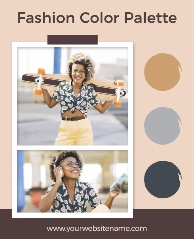 Trendy Fashion Color Palette for Stylish Looks Poster Template