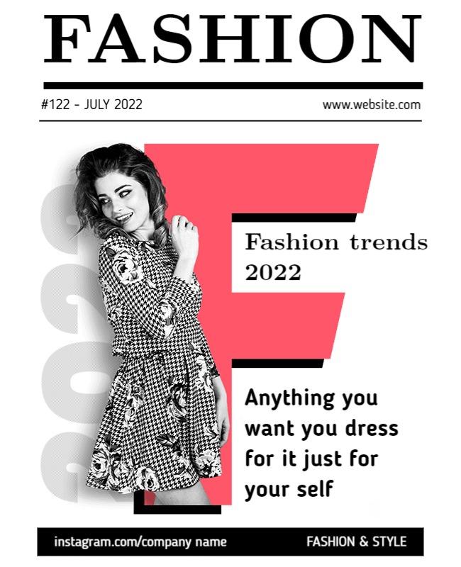 Trendy Fashion Magazine Style Flyer Template