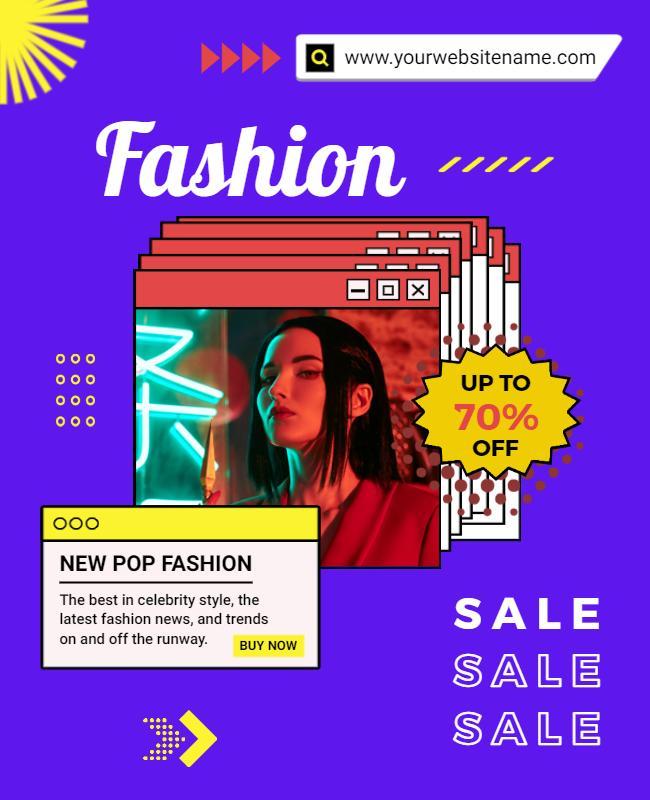 Trendy Fashion Sale Promotion Flyer Template