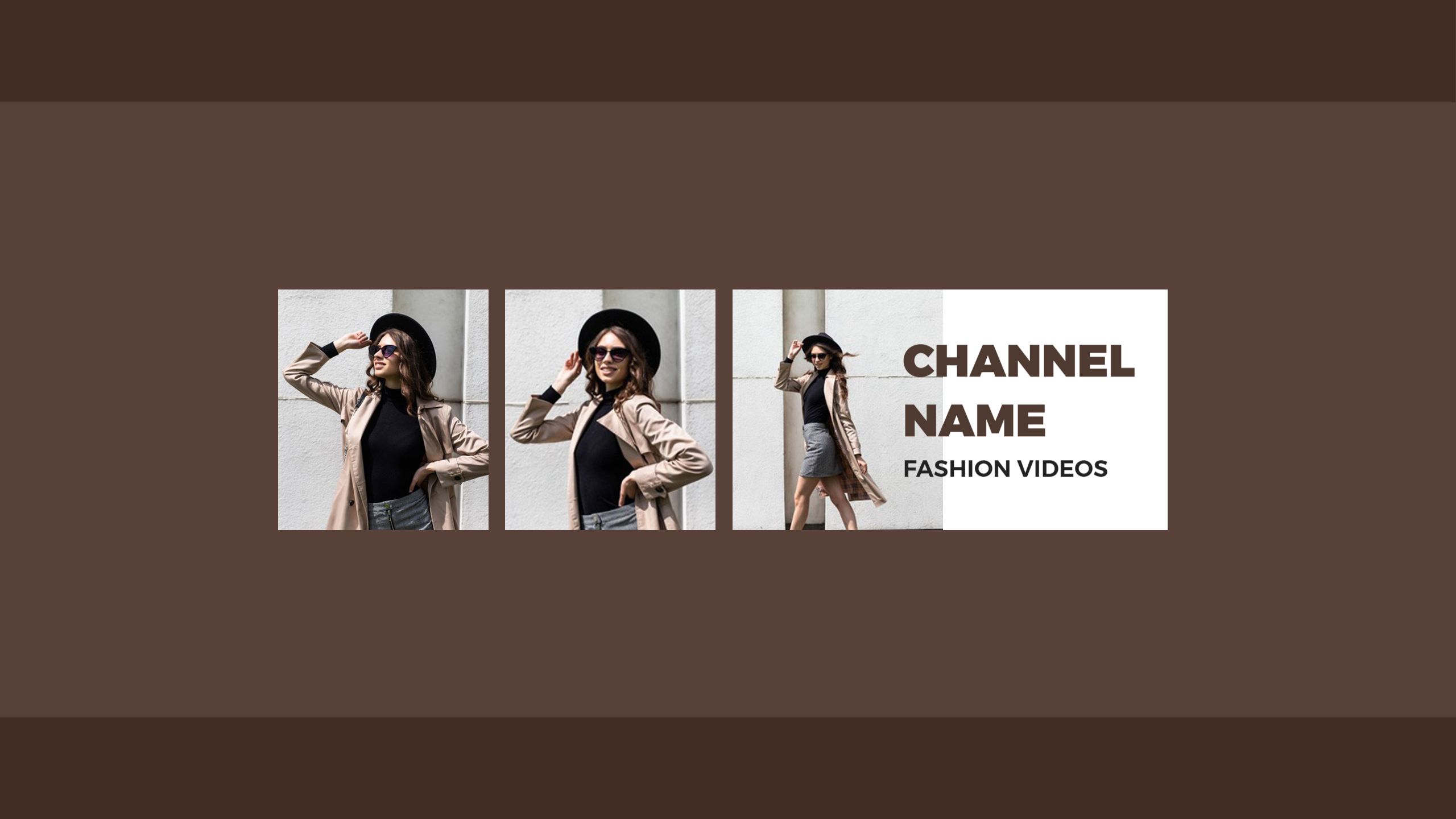 Trendy Fashion Showcase with Stylish Accents YouTube Banner Template