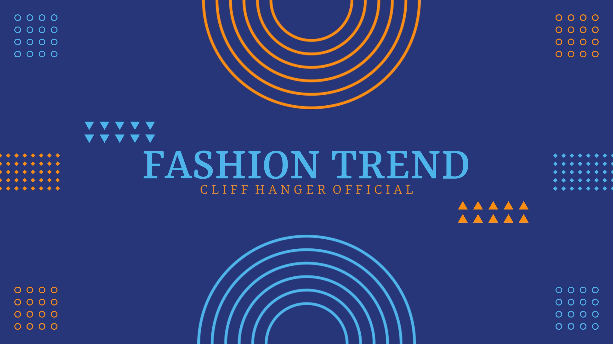 Trendy Geometric Shapes and Blue Background YouTube Banner Template
