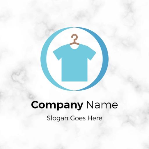 Trendy Light Blue T-Shirt Design for Clothing Brand Logo Template