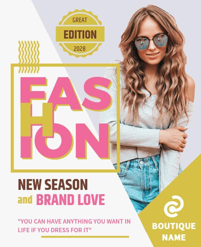 Trendy New Season Fashion Collection Flyer Template