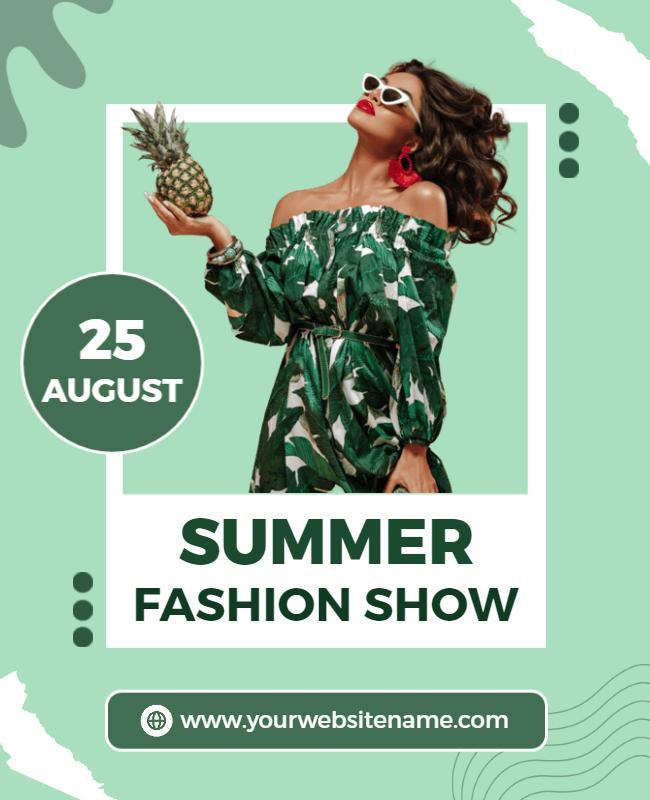 Trendy Summer Fashion Show Flyer Template