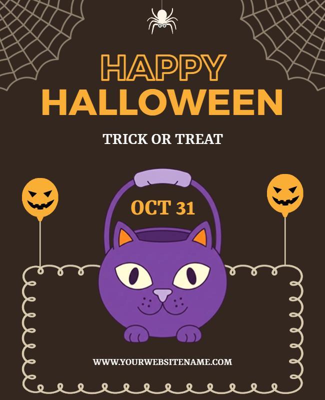 Trick or Treat Halloween Poster Template