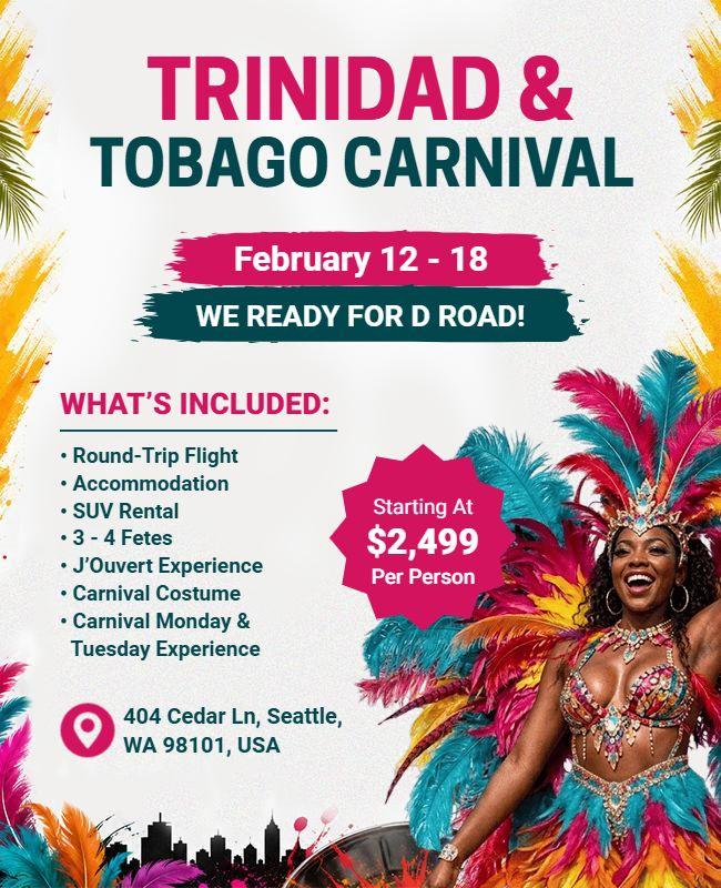 Trinidad and Tobago Carnival Event Flyer Template