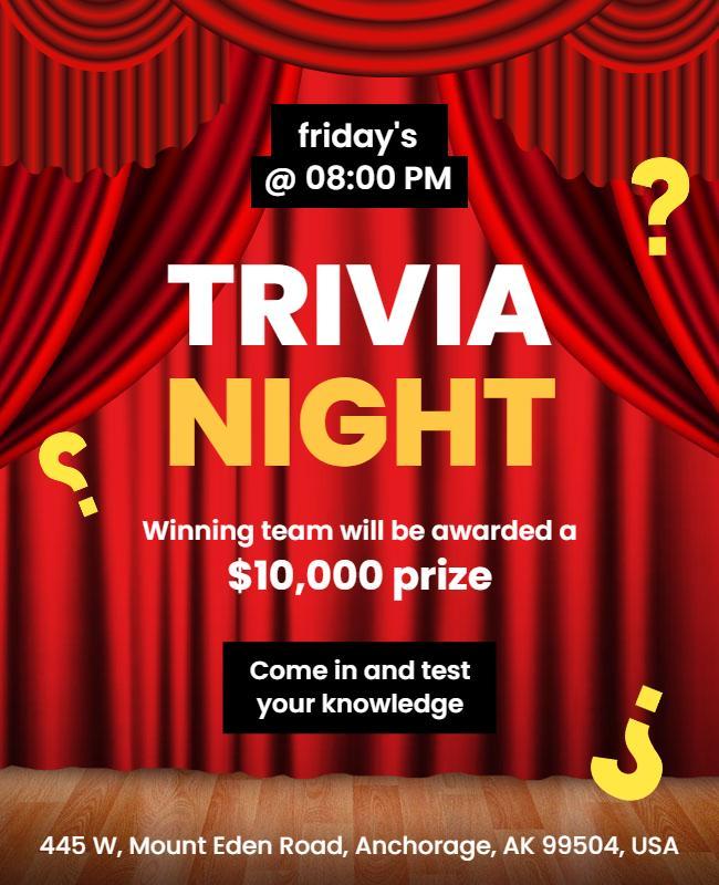 Trivia Night Event Competition Flyer Template