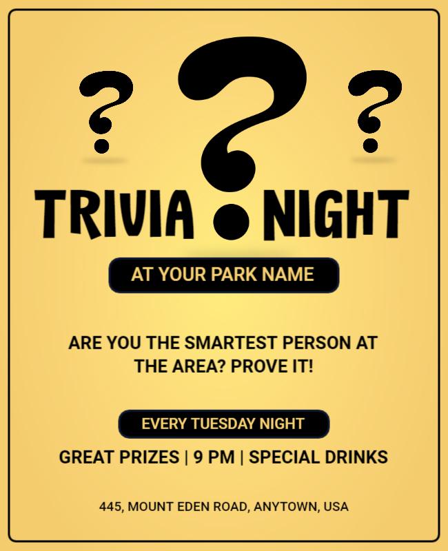 Trivia Night Flyer Template