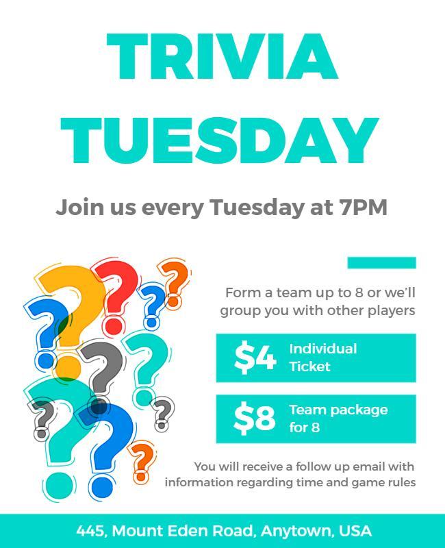 Trivia Thursday Flyer Template