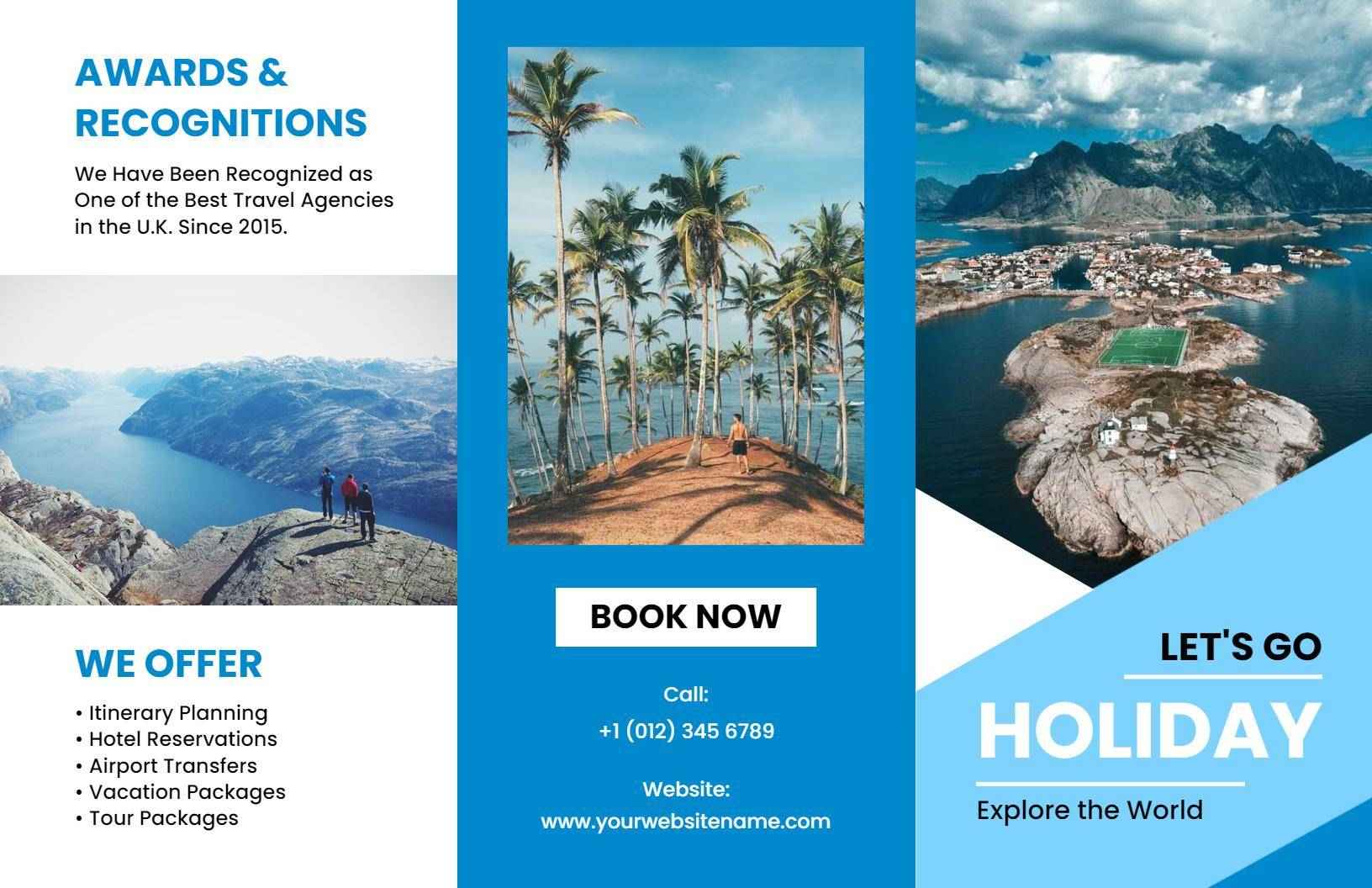 Tropical Adventure Travel Itinerary and Package Brochure Template