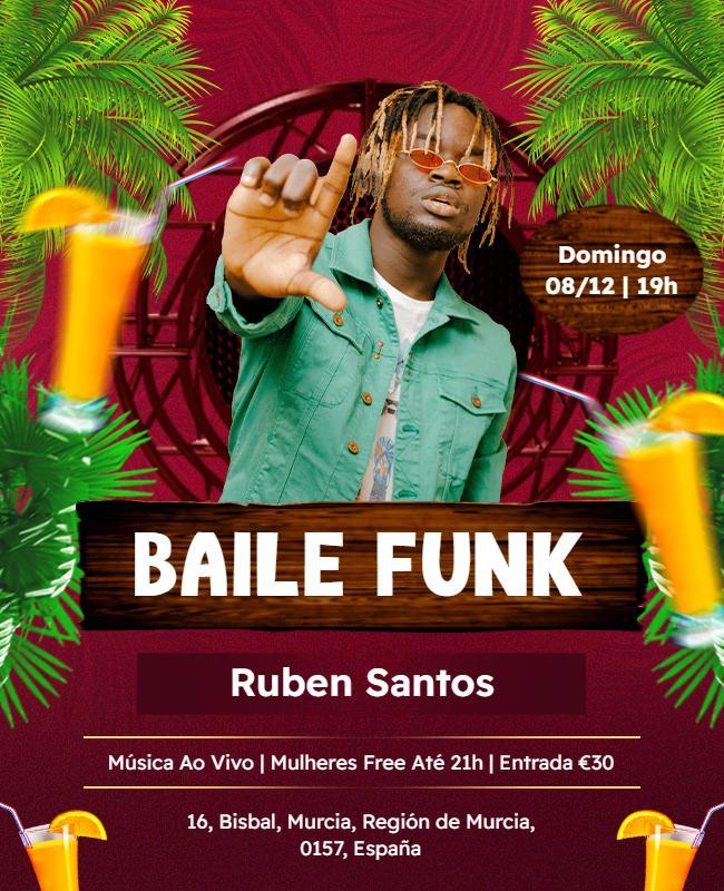 Tropical Baile Funk Party Flyer Template