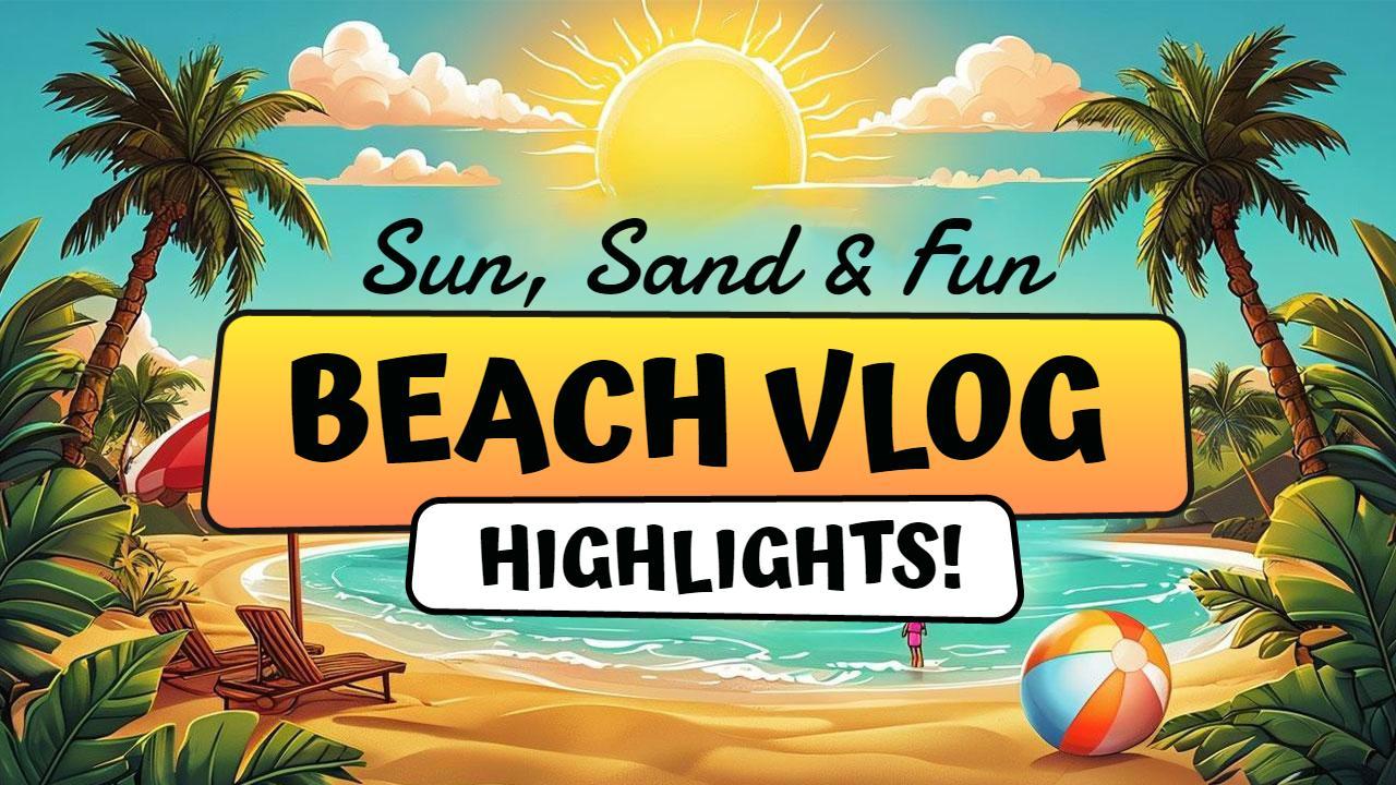 Tropical Beach Adventure VLog YouTube Thumbnail Template