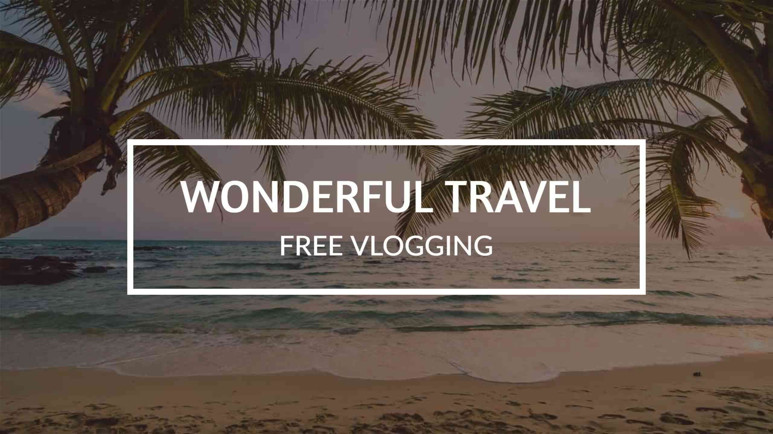 Tropical Beach Vibes with Palm Leaves Travel Banner Template