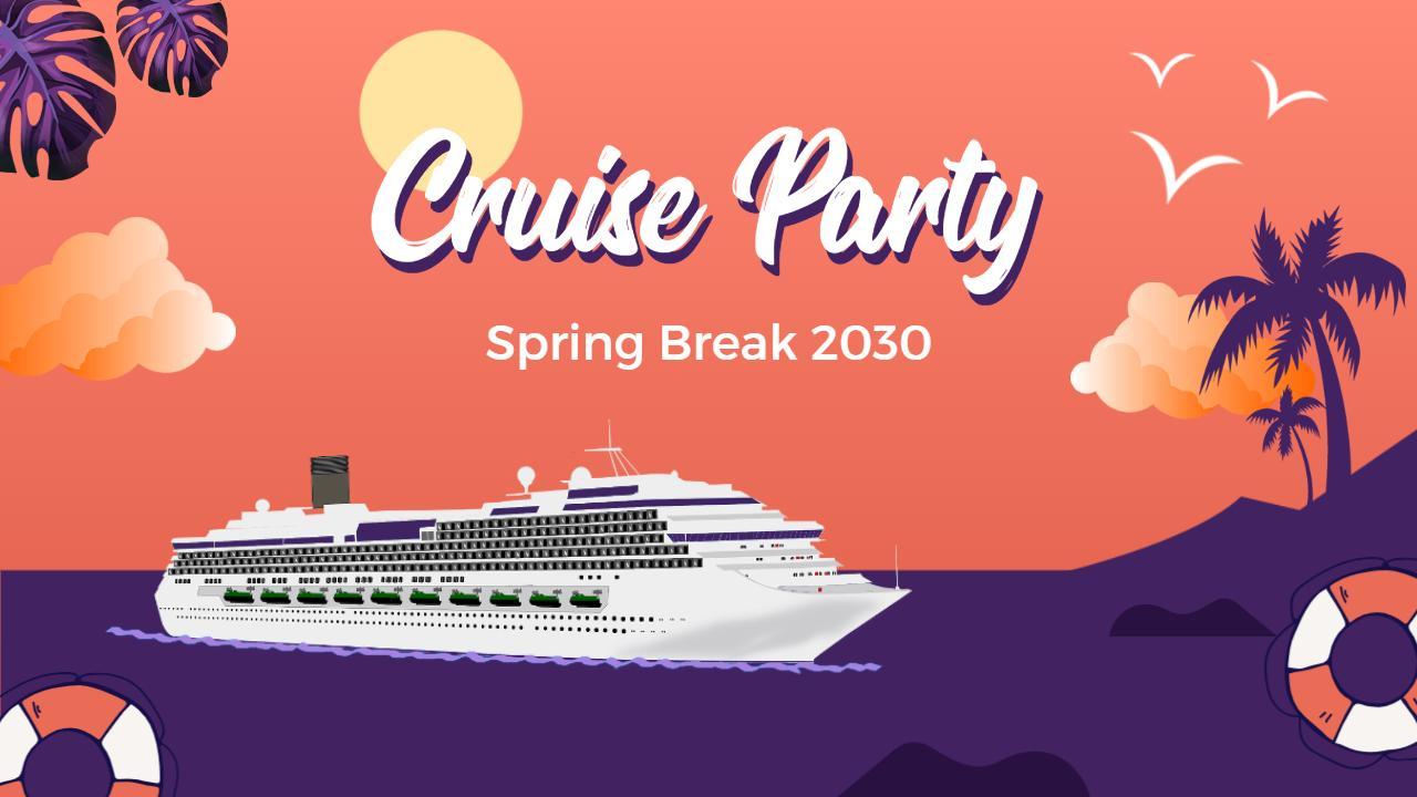 Tropical Cruise Party Adventure Travel YouTube Thumbnail Template