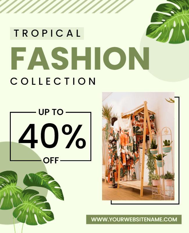 Tropical Fashion Collection Sale Flyer Template