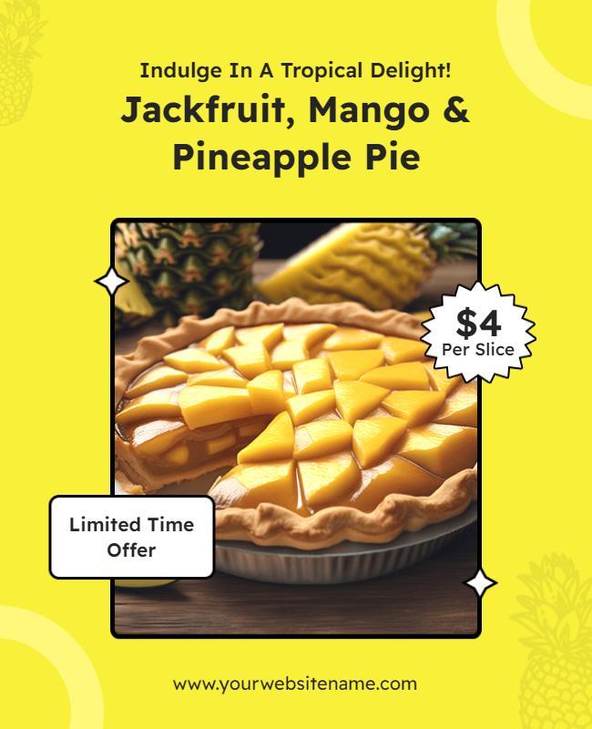 Tropical Fruit Pie Promotion Flyer Template