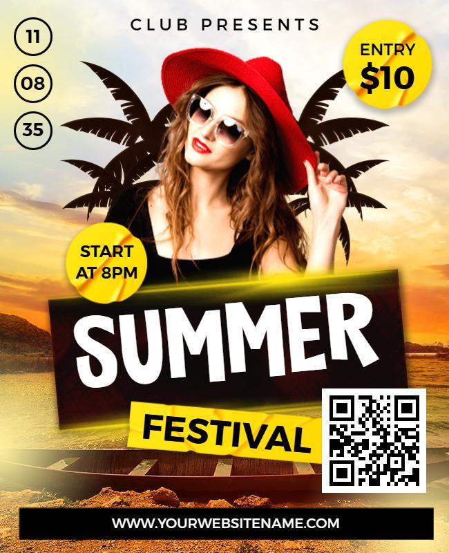 Tropical Summer Festival Flyer Template