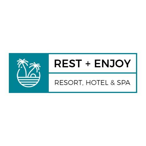 Tropical Teal Design Highlighting Relaxing Hotel Experience Logo Template