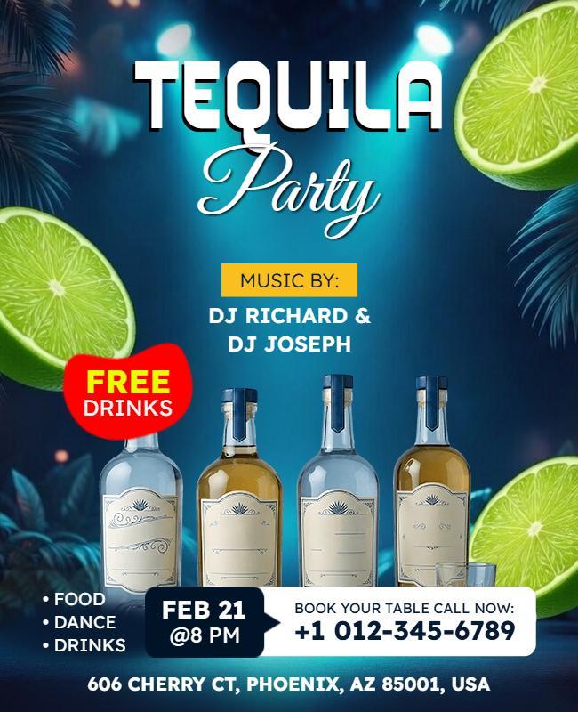Tropical Tequila Party Flyer Template